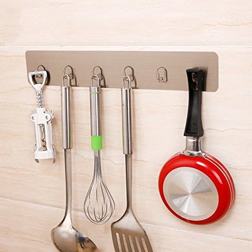HoststyleZ Bathroom Towel hooks/Holder Adhesive Coat hanger Kitchen Pots Rail Rack Wall Mounted Heavy Duty