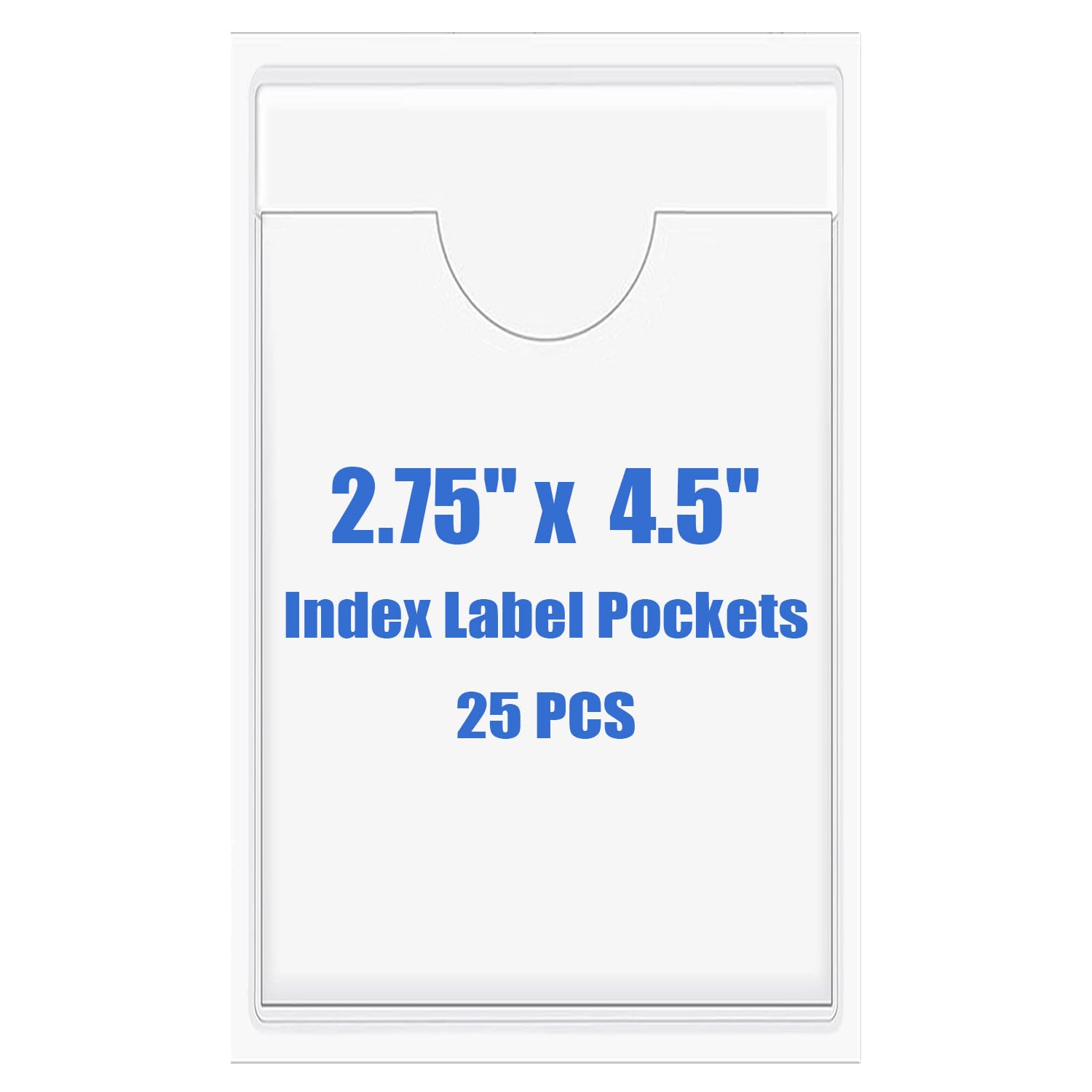 Photo 1 of Origin-Joy 25 PCS Self-Adhesive Index Label Pockets, Clear Plastic Peel & Stick Card Holders with Top Open for Loading (2.75 x 4.5 inch)