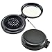Zinnor Portable Mini Folding Hair Brush with Mirror Compact Collapsible Travel Hair Tools Black