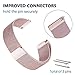 iGK Milanese Replacement Bands Compatible for Fitbit Versa/Versa Lite Edition, Stainless Steel Milanese Loop Metal Mesh Bracelet Unique Magnet Lock Wristbands Rosepink Small