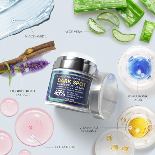 Ashania Dark Spot Corrector Serum for Face & Body – Niacinamide & Vitamin C Brightening for Hyperpigmentation, Melasma, Sun Spots, Age Spots & Uneven Skin Tone, Fast-Absorbing (1.7 Fl Oz)