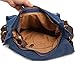 Kattee Men's Canvas Cow Leather DSLR SLR Vintage Camera Shoulder Messenger Bag Blue