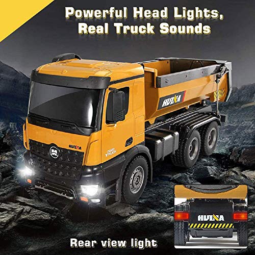 Hging ENGINEERING Dump-LKW-Fernbedienung Auto 1/14 Scale-Muldenkipper, 10-Kanal-Upgrade volle funktionale Baufahrzeuge… – Bild 5
