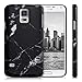 kwmobile Case for Samsung Galaxy S5 / S5 Neo - Hard Plastic Anti-Scratch Shockproof Protective Smartphone Cover - Black/White