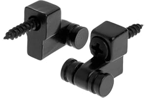 2Pcs Black Metal String Retainer Trees Roller Guitar Bass Accessories Parts