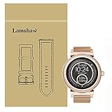 Lamshaw Quick Release Smartwatch Band for Michael Kors Access Sofie, Milanese Metal Stainless Steel Mesh Replacement Strap for MK Access Smartwatch Sofie Gen 2 (Rose Gold)