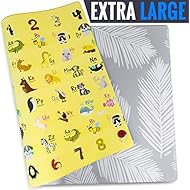 Reversible Baby Play Matâ€“ Extra Soft & Thick Foam Floor, Baby Tummy Time Mat | Toddler & Kids playmat | Activity & Yoga Mats | Non-Toxic Waterproof, Easy-to-Clean & Portableâ€“ Large 7â€™x4â€™ Grey & Yellow