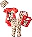 Disney Baby Girls' Minnie Mouse 5 Piece Set Animal Theme, Red, 0-6 Months