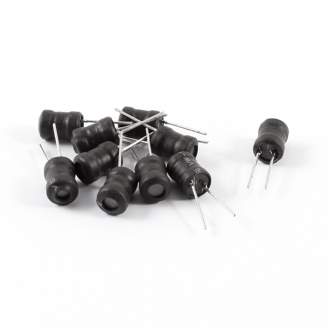 sourcingmap 10 Pcs Magnetic Core 20MH Radial Leads 6x8 6mm x 8mm Inductors