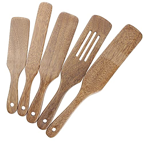Wooden Cooking Utensils, Wooden Spatulas Set As Seen On TV, AOOSY 5 Pcs