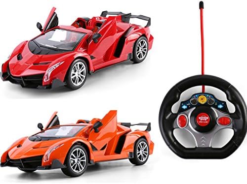 XmasToys Two Double Remote Control Cruz Sport Car Convertibles Fast Speed Furious Turbo Racer Scale 1:15