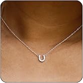 VIROMY Dainty Gold/Silver Necklaces for Women Trendy,14K Gold Plated Cubic Zirconia Diamond Pendant Choker Necklace Layered Adjustable Necklace for Women Everyday Fashion Jewelry Gifts