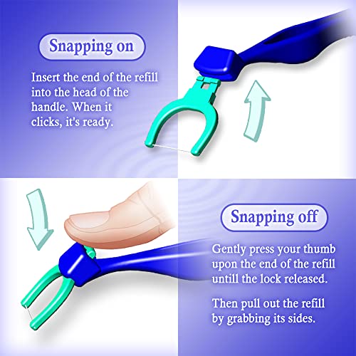 T.Smile Evolutionary Clean Dental Flossers, Kit of Refills Plus Long