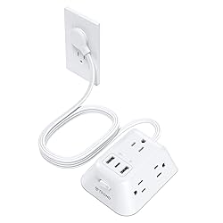 TROND Flat Extension Cord 10ft, Ultra Thin Flat