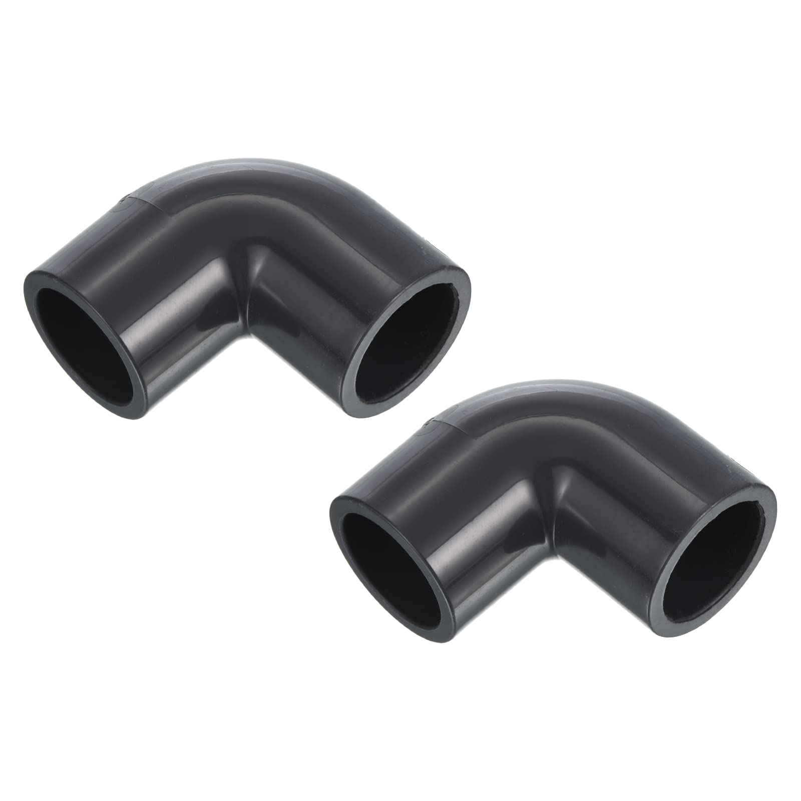 PATIKIL UPVC Pipe Fitting Elbow 18mm Socket, 2 Pack 90 Degree Adapter Connector, Gray
