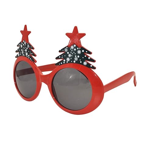 BESTOYARD Lustige Weihnachten Brille Christmas Party Brillen Dekoration Requisiten Weihnachtsbrillen Weihnachtsbaum Brillen