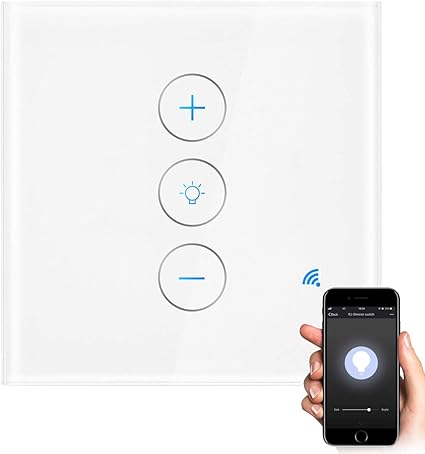 OurLeeme Smart Dimmer Lichtschalter WiFi Touch Remote Sprachsteuerungs Lichtschalter kompatibel mit Alexa Google Assistant IFTTT Neutralleiter erforderlich
