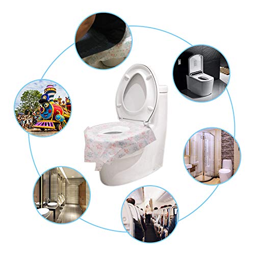 [40 Packs] Disposable Toilet Seat Covers Extra Large Size Potty Seat Cover Perfect for Adults Toddlers and Kids Potty Training with Individually Wrapped Home Travel Use (Star) - Thumbnail 5