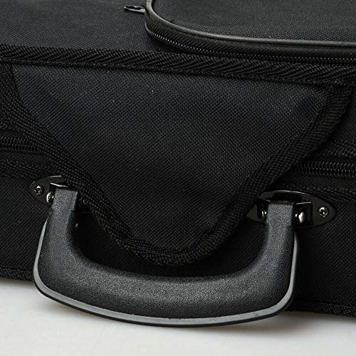 Durable Cloth Fluff Triangle Shape Case Beige Lining For 4/4 Violin Black - Thumbnail 4