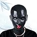 LUOEM Full Face Blindfold Mask Breathable Open Eyes Open Mouth Face Cover Mask Adult Cosplay Costume Hood Unisex Headgear Wedding