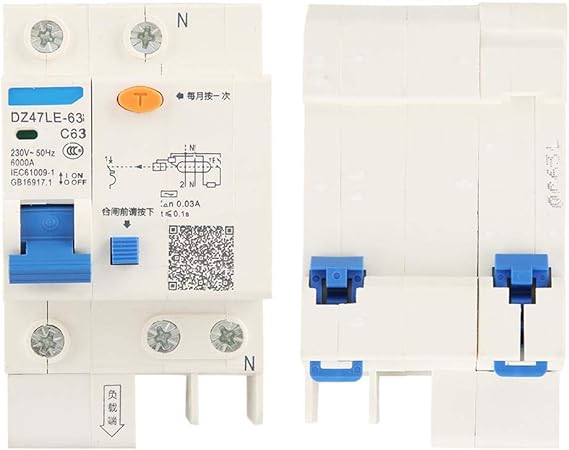 Dz47le 63 Residual Current Circuit Breaker 1p N C63 Rccb 230v