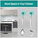 Luxear Shower Suction Cup Hooks Kitchen Wall Towel Hook Vacuum Power Lock Plastic Suction Cups Hanger Hooks for Bathroom Office Car Loofah Sponge Coat Key Caps - 2 Pack, Lightseagreen