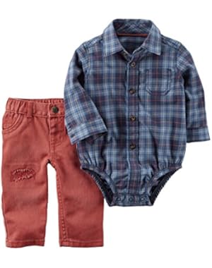 2 Piece Bodysuit Pant Set