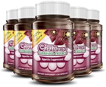 5 Pack of Pure Caralluma Fimbriata Extract 960 Mg- Maximum Strength For Weight Loss, Fat Burner Supplement, Powerful Appetite Suppressant, Carb Blocker, and Boosts Metabolism to Burn Fat and Get Slim