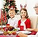Bicolor Christmas Headband for Women Xmas Antlers Headwear Accessories-Deer Angel Wings Santa Claus Caps Snowflake Headbands Decorations for Festival Holiday Party Cosplay (Holly flower)