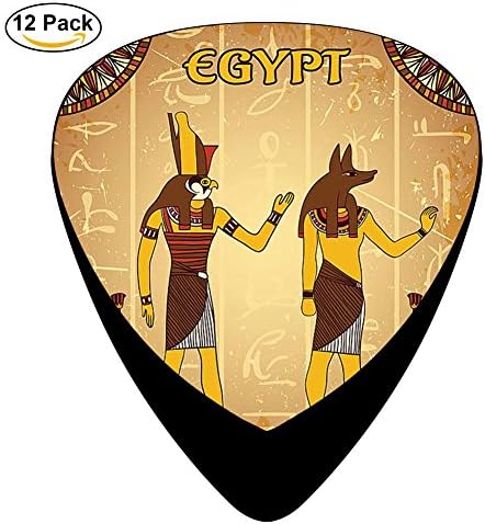 STREMUSIC Egypt Human Celluloid Electric Guitar Picks 12-pack Plectrums For Bass Music Tool
