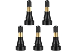 Riseuvo 5 Pcs TR600 High Pressure Tire Valve Stems - Heavy-Duty Rubber Snap-in Valve for 0.453" Rim Hole, Fit for Trucks, Trailers, Cars