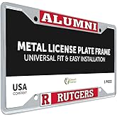 Desert Cactus Rutgers University Car Accessories Metal License Plate Frame and Tag Holder for Front or Rear of Car (Alumni)