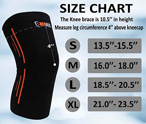 image for NeoAlly Sports Knee Support Compression Sleeves Thin Fit Under Uniform