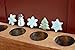 R&M International Mini Snowfall Cookie Cutters, Snowman, Tree, 3 Snowflakes, 5-Piece Set