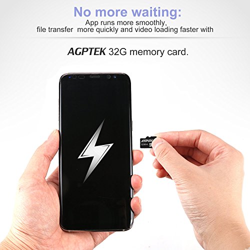 AGPtEK 32GB Class 10 Micro SD Card with Card Reader, Compatible with