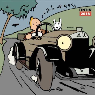 2018 Tintin Wall Calendar