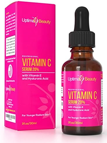 Enhanced Vitamin C Serum for Face &amp; Body - 20% C + Hyaluronic Acid and Vitamin E - Natural &amp; Organic Anti Aging Solution to Fight Dark Spots, Dark Circles &amp; Discoloration for a Glowing, Youthful Skin!