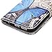 S6 Active Case, Galaxy S6 Active Case, Cellularvilla [Stand Feature] [Slim Fit] Wallet Case, Premium Pu Leather Flip Cover [Card Slots] [Wristlet] for Samsung Galaxy S6 Active G890 (Blue Butterfly)