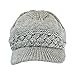 Cute Chunky Knit Newsboy Hat with Front Visor and Chenille Lining