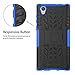 Sony Xperia L1 Case,Mama Mouth Shockproof Heavy Duty Combo Hybrid Rugged Dual Layer Grip Cover with Kickstand for Sony Xperia L1 (with 4 in 1 Packaged),Blue