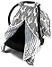 Dear Baby Gear Car Seat Cover for Boys & Girls - Baby Carseat Canopy w/Snap Opening - Infant Seat Cover - Stroller & Nursing Covers - Newborn Carrier Canopy - 40x30 (Antlers on Gray - Gray Dot)