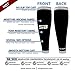 SB SOX Compression Calf Sleeves (20-30mmHg) for Men & Women - Perfect Option to Our Compression Socks - For Running, Shin Splint, Medical, Travel, Nursing, Cycling, and Leg Pain (Black/Gray, Small)
