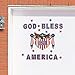 Collections Etc Patriotic God Bless America Garage Door Magnets with Red White and Blue Stars and Shield Accented with Majestic Bald Eagle