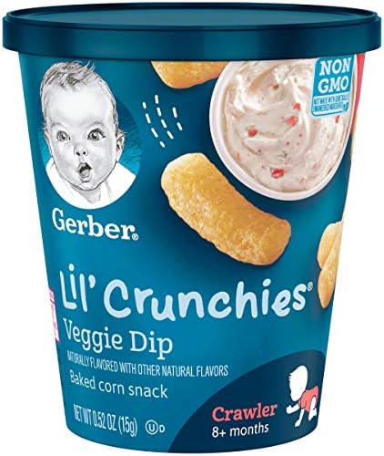 Gerber Lil' Crunchies, Veggie Dip Cup, 0.52 oz