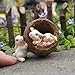 Miniature Fairy Garden Bunnies in a Walnut