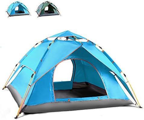 ZEEPIN Pop Up Beach Tent 3-4 Persons Automatic Instant Beach Tents Lagre Size Anti-UV Sun Shelter Canopy Tent for Beach Outdoor Activities