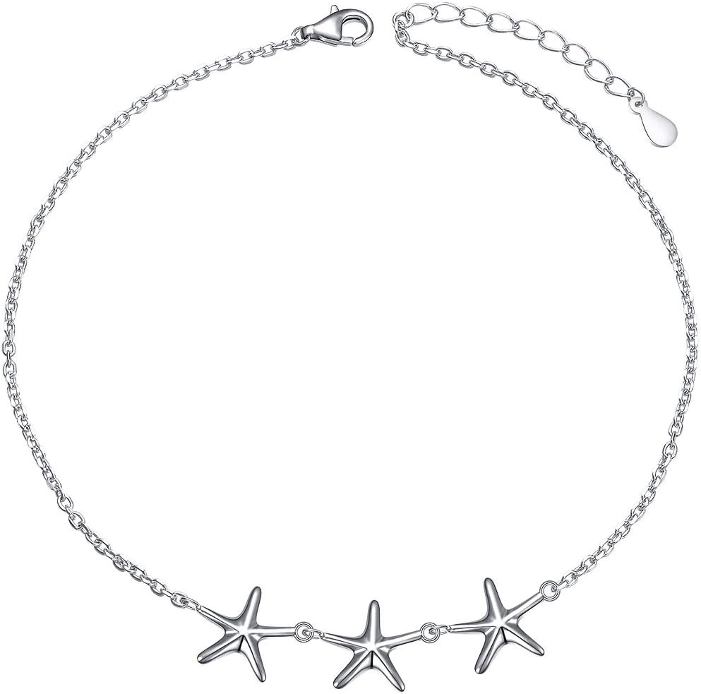Anklet for Women S925 Sterling Silver Adjustable Foot Ankle Bracelet