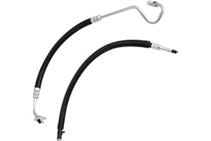 C-TZU 2pcs Power Steering Hose Pressure Line for Chevy Silverado 1500 Tahoe Avalanche 2007-2013, for GMC Sierra 1500 Yukon 2007-2012, for Cadillac Escalade 4.8/5.3/6.0/6.2L V8#Replace 15812564 15812565