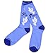 TeeHee Christmas Holiday Fun Crew Socks for Women 4-Pairs Peace Dove Snowflake Blue White