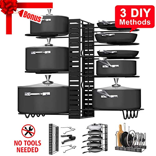 Topkitch Dish Drying Rack Black, Fully Customizable, 2Tier, Over The